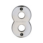 M Marcus Heritage Brass Numeral 8 - Face Fix 76mm Heavy font